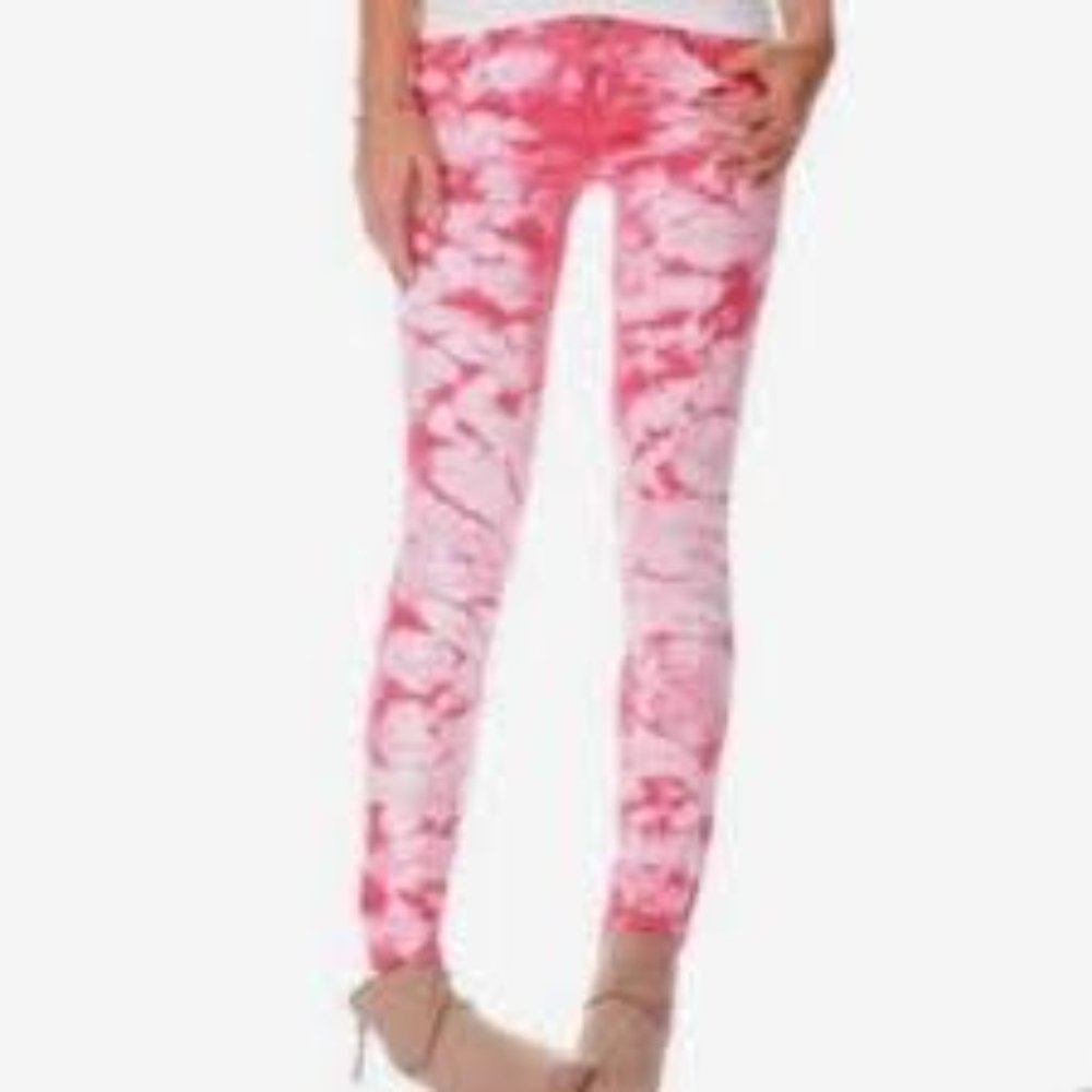 "Aeropostale" Fuchsia Tie Dye Ashley Ultra Skinny Barbie Jr Jeans Size: 3/4 Nwot